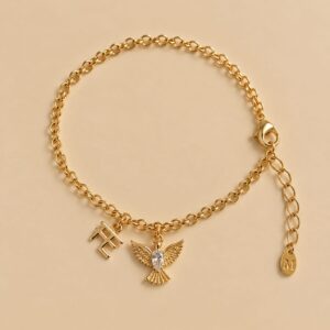 Pulseira Banhado a Ouro pingentes religiosos