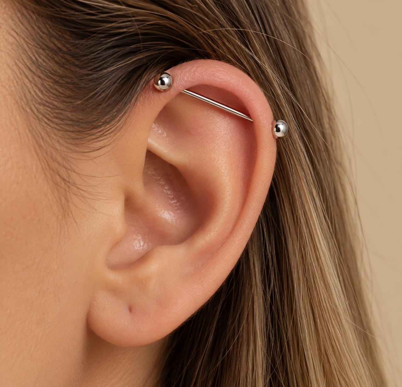 Piercing Aço transversal