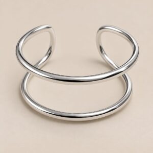 Bracelete Banhado a Prata 2 aros
