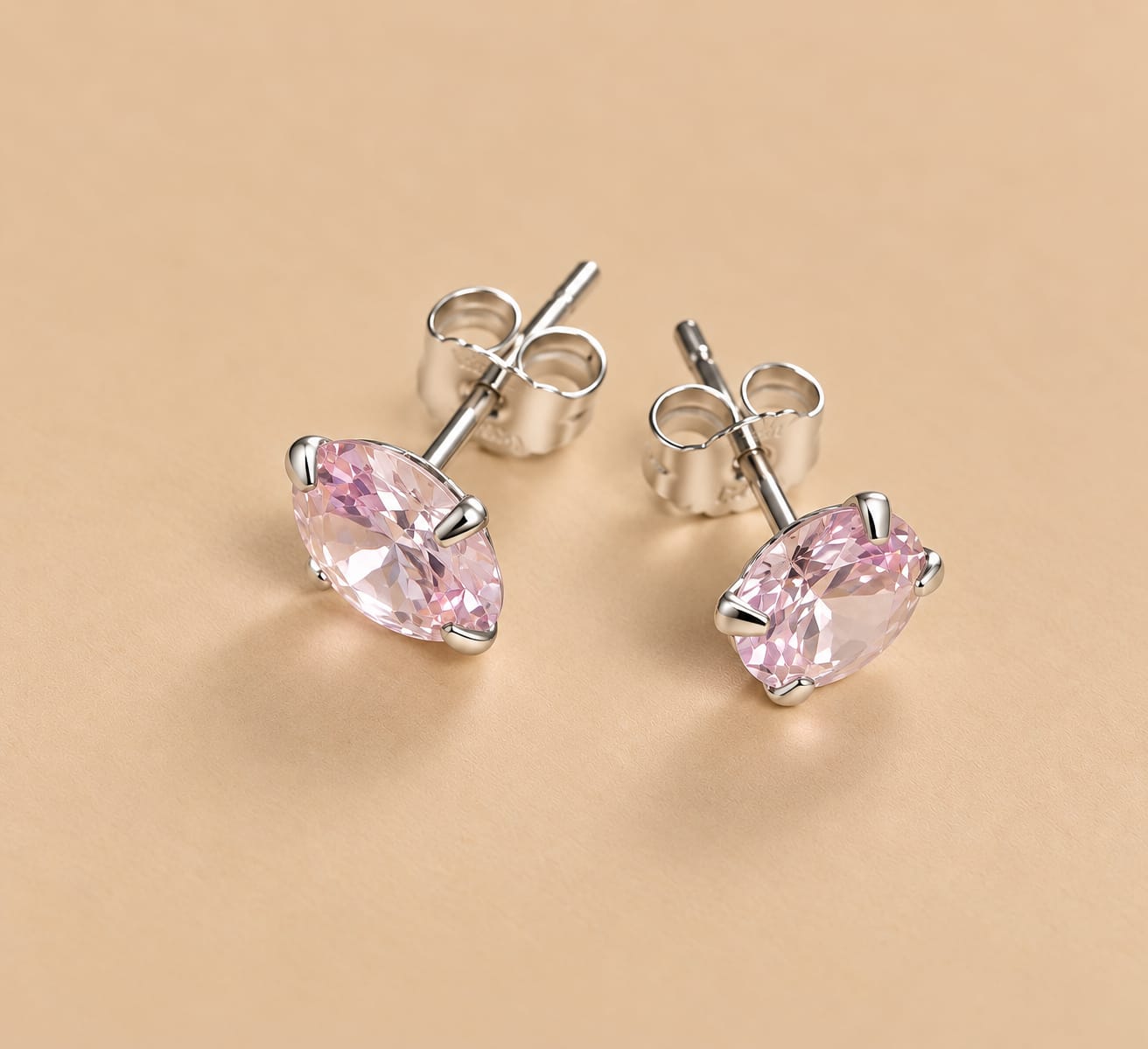Brinco Prata Legitima top zircônia rosa