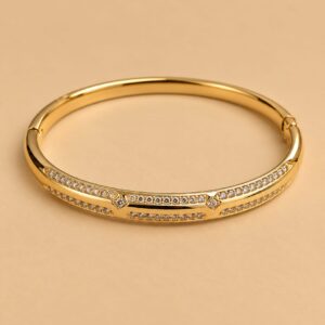 Bracelete Banhado a Ouro fitas em zircônia