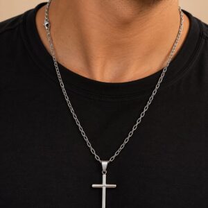 Corrente Aço Crucifixo