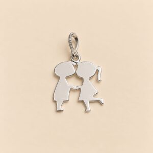 Pingente Prata Casal