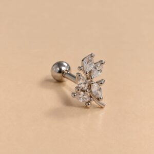 Piercing Prata Legitima ramo cravejado
