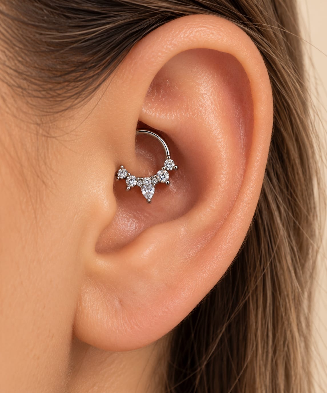 Piercing Prata Legitima Coroa De Luz