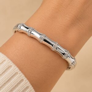 Bracelete Banhado a Prata trabalhado