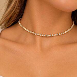 Choker Banhada a Ouro Riviera