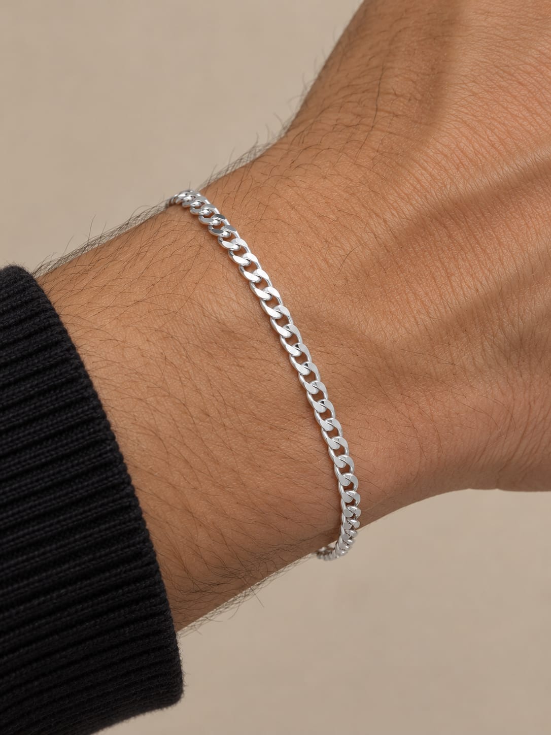 Pulseira Prata Legitima grumet 1,9mm