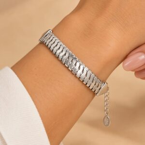 Pulseira Banhada a Prata escama