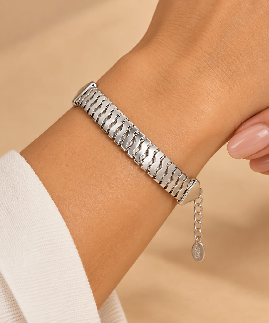 Pulseira Banhada a Prata escama