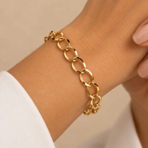 Pulseira Banhada a Ouro elos