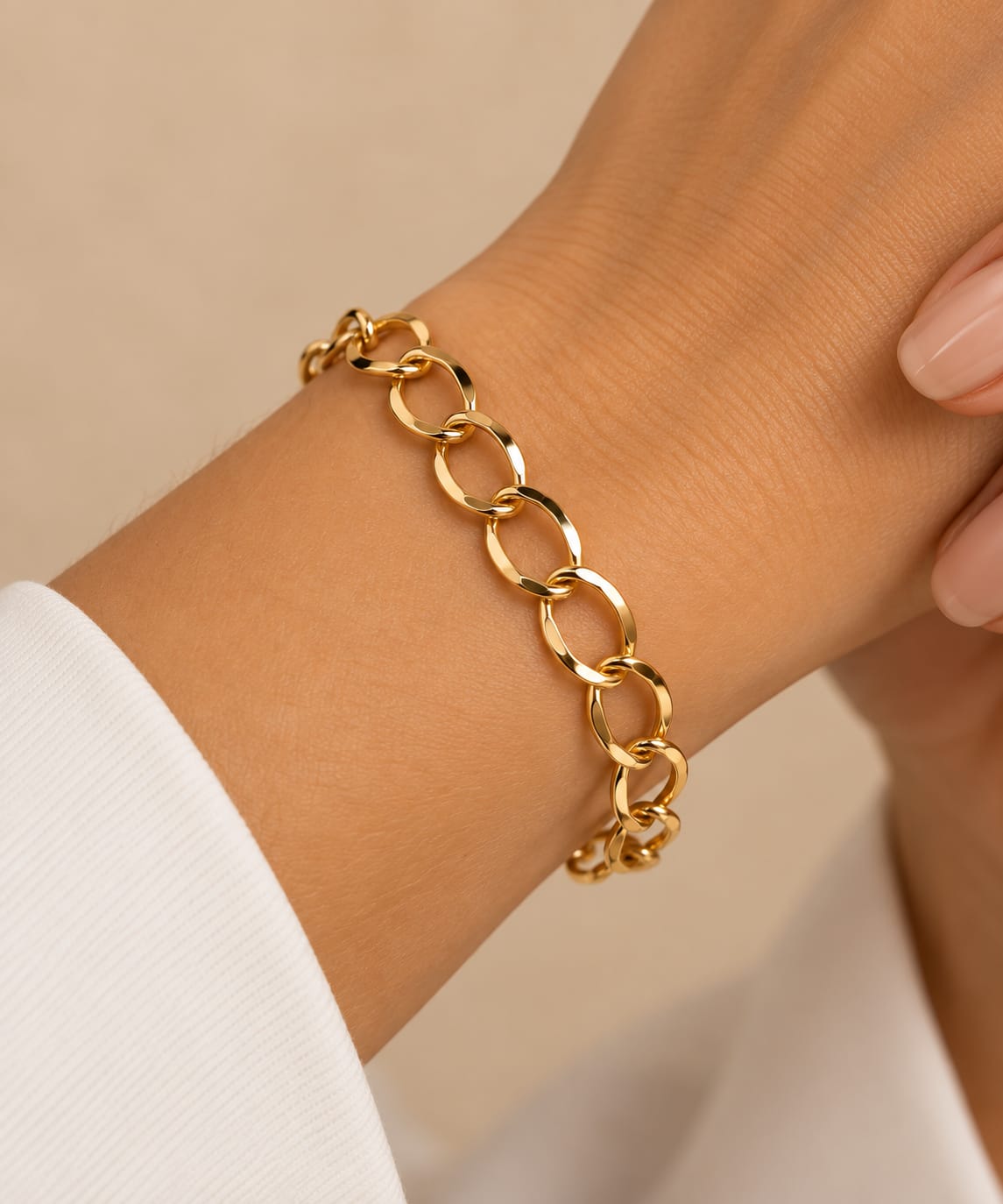 Pulseira Banhada a Ouro elos