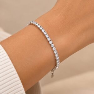 Pulseira Banhada a Prata rivieira