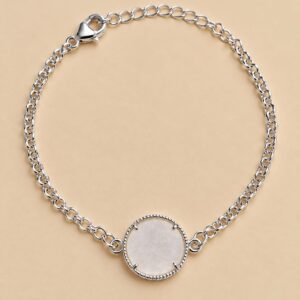 Pulseira Banhada a Prata Medalha