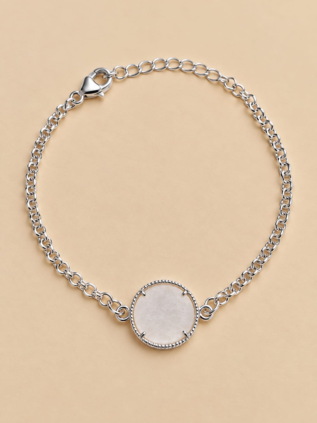 Pulseira Banhada a Prata Medalha